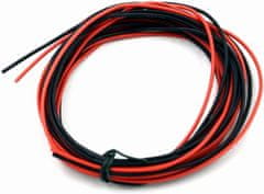 YUNIQUE GREEN-CLEAN Szilikon kábel 22 AWG rugalmas elektromos vezeték 5 méter [2,5 m fekete és 2,5 m piros] Ónozott rézhuzal kábel Magas hőmérsékleti ellenállás