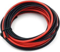 YUNIQUE GREEN-CLEAN Szilikon kábel 14 AWG rugalmas elektromos vezeték 5 méter [2,5 m fekete és 2,5 m piros] Ónozott rézhuzal kábel Magas hőmérsékleti ellenállás