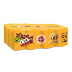 Pedigree marhahúsos konzerv zselében felnőtt kutyáknak, 12x1,2 kg
