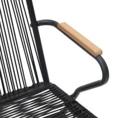 shumee 2 db fekete PVC rattan kerti szék 58 x 59 x 85,5 cm