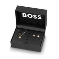 Hugo Boss Luxus aranyozott ékszerszett Medallion 1570149 (nyaklánc, fülbevaló)