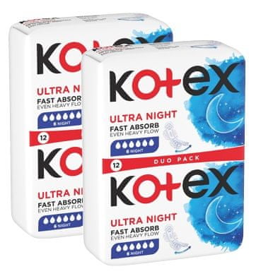 Kotex Ultra Night 2 x 12 db
