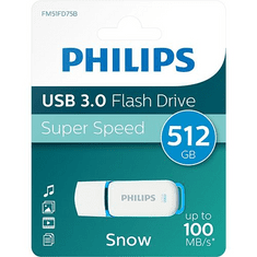 PHILIPS Pen Drive 512GB Snow Edition USB 3.0 fehér-kék (FM51FD75B / PH114258) (FM51FD75B)