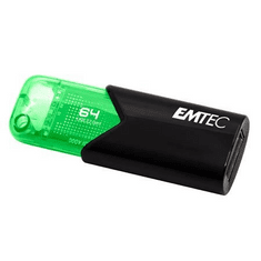 Emtec Pen Drive 64GB B110 Click Easy 3.2 USB 3.2 fekete-zöld (ECMMD64GB113) (ECMMD64GB113)