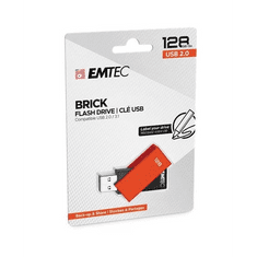 Emtec Pen Drive 128GB (C350) Brick 2.0 USB 2.0 narancssárga (ECMMD128GC352) (ECMMD128GC352)