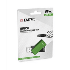 Emtec Pen Drive 64GB (C350) Brick 2.0 USB 2.0 zöld (ECMMD64GC352) (ECMMD64GC352)