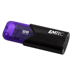 Emtec Pen Drive 128GB B110 Click Easy 3.0 USB 3.0 fekete-lila (ECMMD128GB113) (ECMMD128GB113)