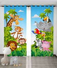 EXCELLENT Kész gyermek függöny 90x210cm - Safari