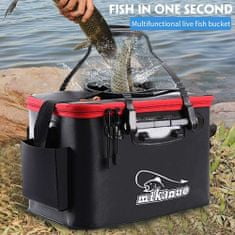 Sweetbuy Foldable fishing bucket - Összecsukható horgászvödör, 45cm x 26cm x 24cm