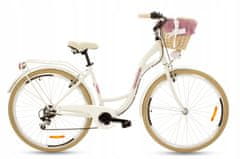 Mood Női kerékpár 7 fokozat 28″, 160-185 cm magasság, krémszínű