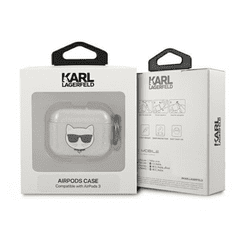 Karl Lagerfeld Karl Lagerfeld KLA3UCHGS AirPods 3 borító ezüst/ezüst Glitter Choupette ezüst/ezüst Glitter Choupette
