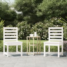 shumee 2 db fehér tömör fenyőfa kerti szék 40,5 x 48 x 91,5 cm