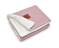 Inny Kétoldalas takaró 55x75, pasztell rózsaszínű pasztell pamut és waffle gyapjúból - KM-PMWL-1-PPINK