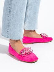 Amiatex Női mokaszin 100592 + Nőin zokni Gatta Calzino Strech, rózsaszín árnyalat, 38
