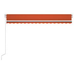 shumee narancssárga-barna szélérzékelős és LED-es napellenző 450x350cm