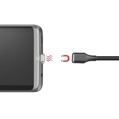 Hama mikro USB kábel Mágneses, A villa - mikro B villa mágneses, 1 m