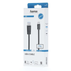 Hama USB-C 3.2 Gen1 kábel A-C típus 0,75 m, fekete