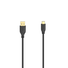 Hama USB-C 2.0 kábel A-C típus 0,75 m, Flexi-Slim, fekete