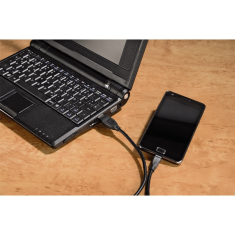 Hama micro USB 2.0 kábel, A-típus - micro B, 0,25m, fekete
