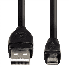Hama micro USB 2.0 kábel, A-típus - micro B, 0,25m, fekete