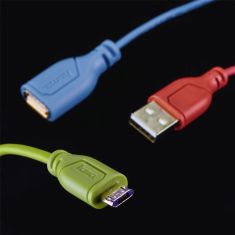 Hama mikro USB kábel Flexi-Slim, kétoldalas csatlakozóval, 0,75 m, zöld