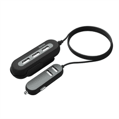 Hama USB járműtöltő 2+3, AutoDetect, 10 A, 2 m