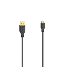 Hama micro USB 2.0 kábel Flexi-Slim 0,75 m, fekete