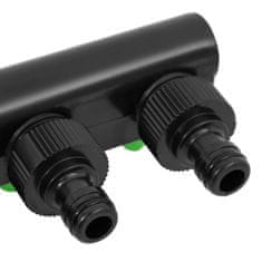 Vidaxl zöld és fekete ABS és PP 4-irányú csap adapter 19,5 x 6 x 11 cm 154450