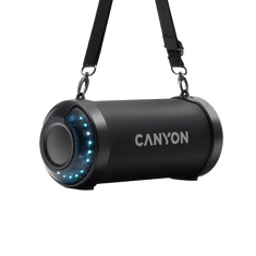 Canyon  BSP-7 Bluetooth Speaker, BT V5.0, Jieli JLAC6925B, 3.5mm AUX, 1*USB-A port, micro-USB port, 1500mAh lithium ion  battery, Black, cable length 0.6m, 278*117 *128mm, 0.941kg (CNE-CBTSP7)