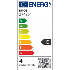 EMOS LED fényforrás nagygömb vintage filament E27 4W melegfehér (Z74304) (Z74304)
