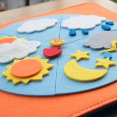 Montessori interaktív 3D érzékszervi babakönyv: pamutból és puha filcből a tanulásért és szórakozásért - Puha és tartós, ideális hosszú utazásokhoz és várószobákhoz