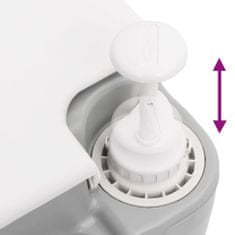 shumee szürke-fehér HDPE hordozható kemping WC 15+10 L
