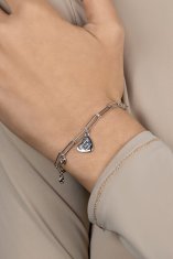 Brilio Silver Romantikus ezüst karkötő szívvel BRC74W