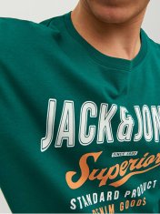 Jack&Jones Férfi póló JJELOGO Regular Fit 12220500 Storm (Méret XXL)
