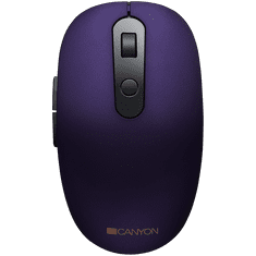 Canyon MW-9 2 in 1 Wireless optical mouse with 6 buttons, DPI 800/1000/1200/1500, 2 mode(BT/ 2.4GHz), Battery AA*1pcs, Violet, silent switch for right/left keys, 65.4*112.25*32.3mm, 0.092kg (CNS-CMSW09V)
