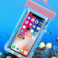 MG Beach Bag vízálló telefontok 6.7'', rózsaszín