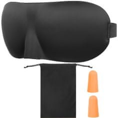 ISO Alvómaszk 3D + füldugó fekete