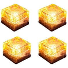 Netscroll Kocka alakú napelemes kerti lámpák (2 db), IceCubeLights