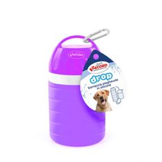 RECORD Növekvő utazási vizes palack kutyatállal, lila