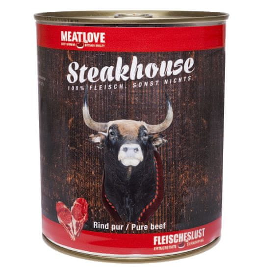 Meat Love STEAKHOUSE konzerv - 100% marhahús 800g