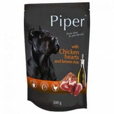 Piper Tasak kutyának csirkeszív barna rizzsel 500g