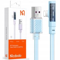 Mcdodo Mcdodo USB Lightning nagy sebességű szög kábel 36W 1.2M kék CA-3412