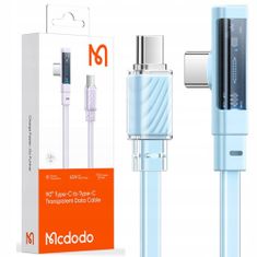 Mcdodo Mcdodo nagy sebességű USB-C PD 65W 1.8M szög kábel kék CA-3455