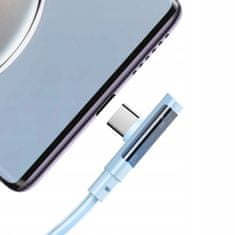 Mcdodo USB-C kábel, szögletes, erős, szupergyors, Mcdodo, 100W, 1.2M, kék CA-3422