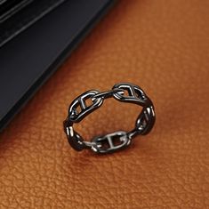 Morellato Időtlen fekete acél gyűrű Catene SATX250 (Kerület 61 mm)