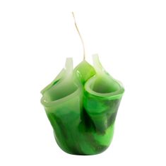 Egyedi dísz- és illatgyertya zöld ROSE "XL"