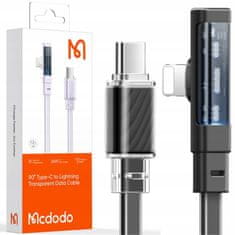 Mcdodo Mcdodo USB-C Lightning nagy sebességű szögkábel 36W 1.2M fekete CA-3440