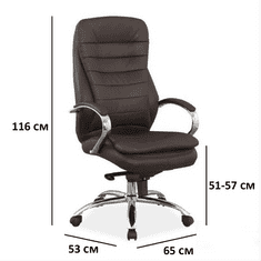 Signal Irodai szék Q-154 fekete bőr / eko bőr
