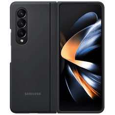 SAMSUNG Galaxy Z Fold4 5G SM-F936B, Műanyag hátlap védőtok, kitámasztóval, fekete, gyári (RS126001)