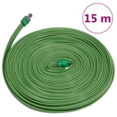 Vidaxl 3 tömlős zöld PVC locsolócső 15 m 154361